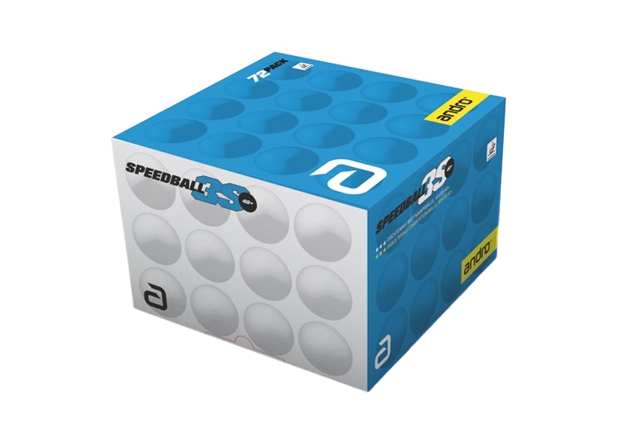 Andro Speedball 3S *** 40+ Plastic Balls Box of 72 ITTF Approved